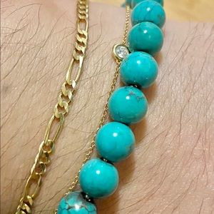 David Yurman blue turquoise bead bracelet